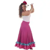 Creaciones Llopis Sevillansk Fuchsia Dansedrakt