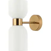 ITALUX Monza WL-57602-1-BRO vegglampe 2x40W E27 hvit/kobber