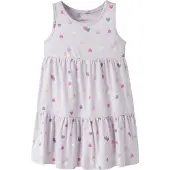 Name it Kjole - NmfVigga - Lavender Tåke/Fargerik Hearts - - 4 år (104) - Kjole