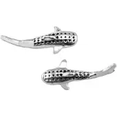 Dive Silver Small Whale Shark øreringer