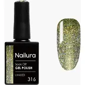 Nailura Cat Eye Gel Polish 10 ml - 316 Sparkling Yellow Green