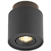 Arcchio taklampe Walisa, Ø 10 cm, svart, metall, GU10