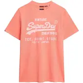 Superdry for man. M1012119A Coral Vintage Fluor T-shirt (M), Casual, Cotton, Short sleeve