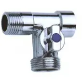 Invena vinkelventil 3-veis 1/2x1/2x3/4 (ZW-16-W20)