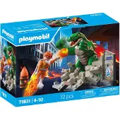 Playmobil Byggespill: Helten Kjemper Mot Den Gigantiske Øglen