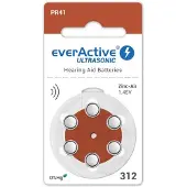 EverActive Ultrasonic 312/PR41 Høreapparatbatterier - 6 stk.