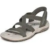 SKECHERS slip-in damesandal - Grønn - Sandaler