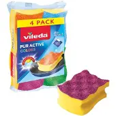 Vileda Pur Active skrubbesvamp 4-pk