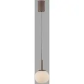 JUST LIGHT LED-hengelampe Nami, 1-lampe, hvit/sand, glass, jern
