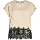 Vila Viellette Blonde Kortermet Topp