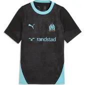 Puma Olympique de Marseille Training Jersey Youth, Clothing, Black/Aqua, 11-12Y