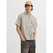 Jack & Jones Bluelyon Print Dobby Kortarmet Skjorte