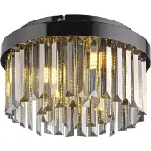 JUST LIGHT . Kulunka taklampe, krystallglass, svart