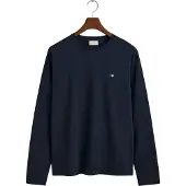 Gant for man. 2004049 Shield long sleeve t-shirt navy (L), Casual, Cotton