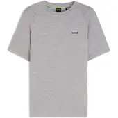 BOSS for man. 50554646 Grey slim fit sports t-shirt (L), Casual, Short sleeve, Lyocell