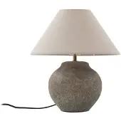 LUCANDE bordlampe Thalorin, høyde 39 cm, brun, keramikk