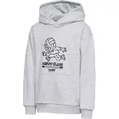 Hummel Hettegenser - HmlJR - Hodeball - Light Grey Melange - - 7-8 år (122-128) - Hettegenser