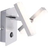 JUST LIGHT Kantformet LED-vegglampe Rico, to-armet