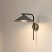 TK Lighting Vegglampe Lume, brun, metall, høyde 30,5 cm