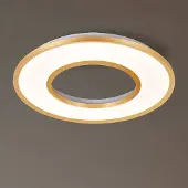 VIOKEF LED-taklampe Valeria, børstet gullfarge, Ø 60 cm, metall