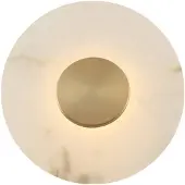 VIOKEF LED-vegglampe Allison, gullfarget/hvit, Ø 30 cm, metall