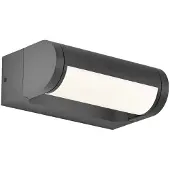VIOKEF Utendørs LED-vegglampe, Randal, mørkegrå, bredde 17 cm, metall