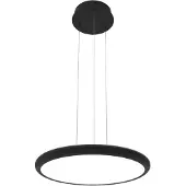 VIOKEF LED-hengelampe Benett, svart, Ø 50 cm, metall/akryl