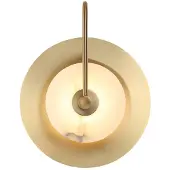 VIOKEF LED-vegglampe Samira, messing, Ø 25 cm, kunststein/metall