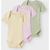 Name it Bodyer k/e - Rib - Noos - NbnBody - 3-pack - Winsome Orc - - 74 - Kortermet body