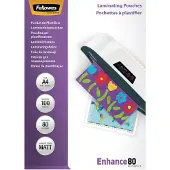 Fellowes Lamineringslommer A4 80 mic. 100/fp, Matt