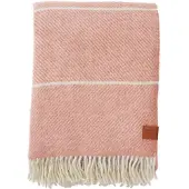 Klippan Yllefabrik Ullpledd - 130x200 cm - resirkulert ull/lammull - Frank Salmon Pink