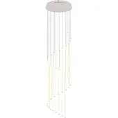 TRIO LED-hengelampe Baxter, lysegrå, Ø 37 cm, metall CCT dimbar