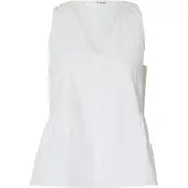 Selected Blair Peplum Ermeløs V-hals T-skjorte