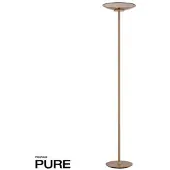 Pure LED-gulvlampe Moon bronsefarget aluminium/glass dimmer