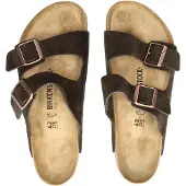 Birkenstock Arizona Suede Leather Sandaler brun