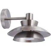 LUCANDE utendørs vegglampe Thais, stål, Ø 25 cm