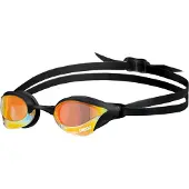 Arena Cobra Core Swipe Mirror, Unisex, One size, gull, termoplastisk gummi (TPR), oransje, polykarbonat