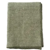 Klippan Yllefabrik Ullpledd - 130x180 cm - Alpakkaull/lammeull - Diamonds Green