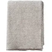 Klippan Yllefabrik Ullpledd - 130x180 cm - Alpakkaull/lammeull - Diamonds Naturel Beige