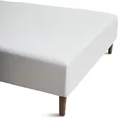 Juna boxlaken 160x200 cm - 100% økologisk bomull - Hvit Percale boxlaken
