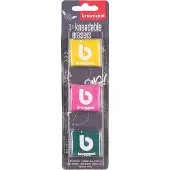Bruynzeel 60281003, Gummi, Assorterte farger, Voksne & barn, Blister, 3 stykker