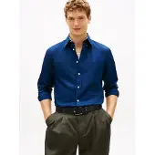 Tommy Hilfiger Linen Blend Solid Langarmet T-skjorte