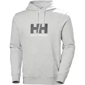 Helly Hansen for man. 54582 HH Logo Hoodie, grey (S), Casual, Cotton