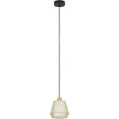 Eglo Hengelampe Ciudadela, Ø 18 cm, svart/messing, stål