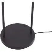 LINDBY gulvlampe Tsomo, Ø 40 cm, svart, stoff, E27