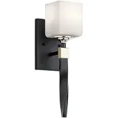 Kichler Vegglampe til baderom Marette, svart