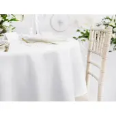 Party Deco PartyDeco OBRO2-KARTON, Rund, Hvit, Stoff, Bordduk, Innendørs, Bryllup
