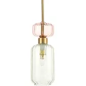 Milagro Lighting Hengelampe Molly, grønn/gull, 1 lyskilde, glass, Ø 12 cm