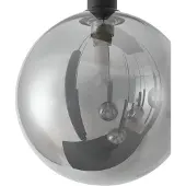 LUCANDE hengelampe Lumavia, 12 lyskilder, glass, svart/klar, G9