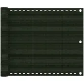 vidaXL Balkongskjerm mørkegrønn 75x500 cm HDPE